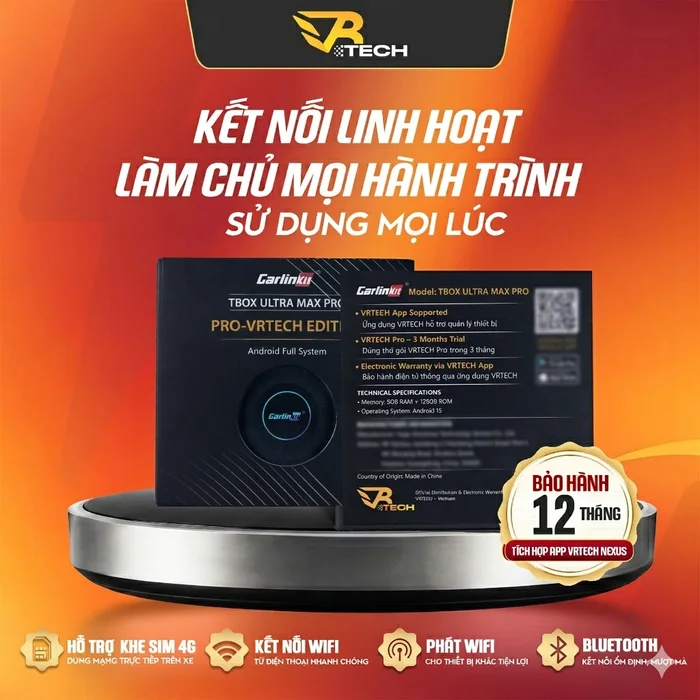 VRTECH Edition | Carlinkit TBOX ULTRA MAX PRO 5G 2026 | Android Box Ô Tô | Android 15 | Chip Qualcomm 6350 | Bảo hành 12 tháng - thumbnail 2